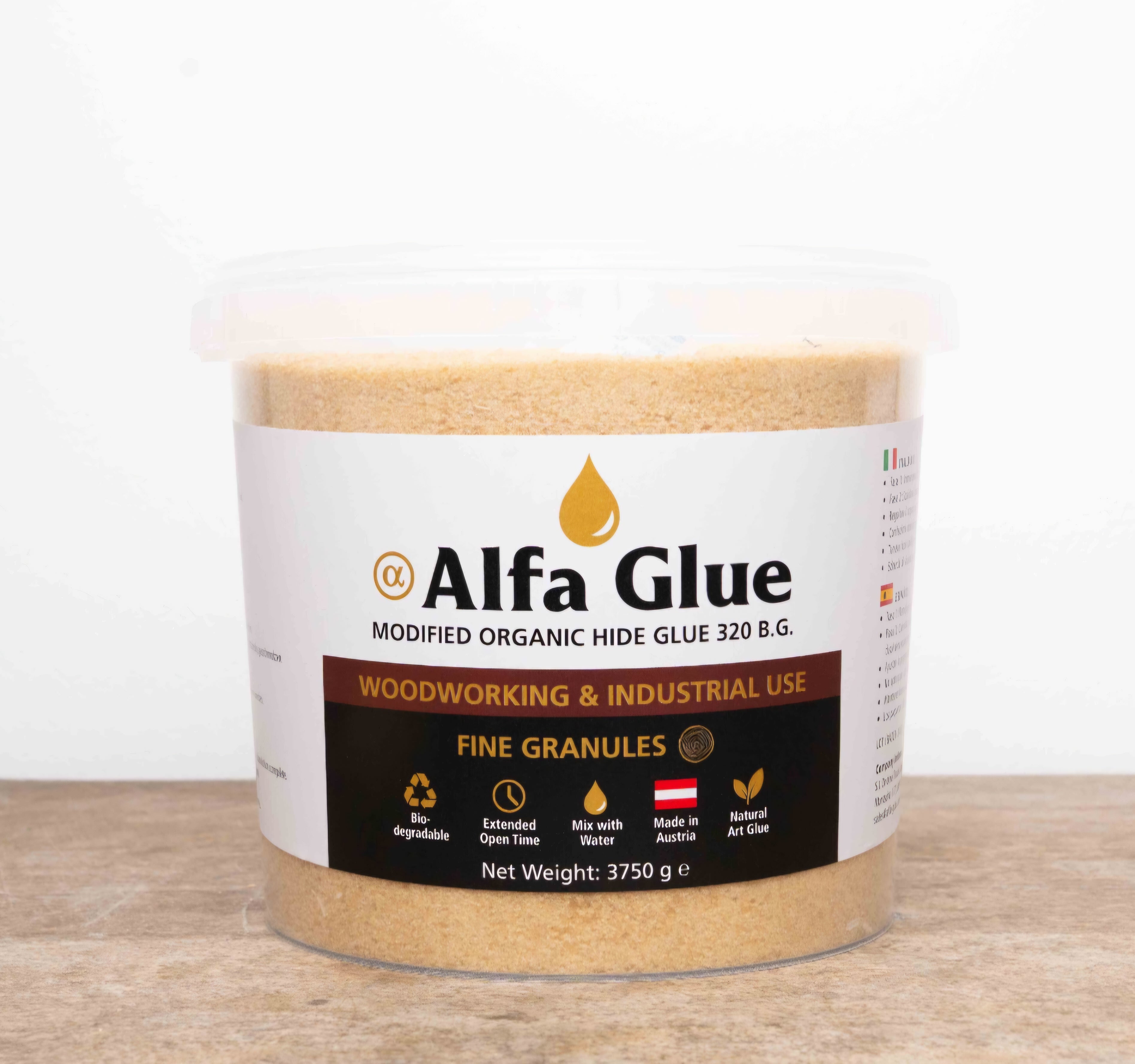 Hide Glue, Organic Animal Glue, Hautleim, Technical Gelatine for woodworking 3.75 kg