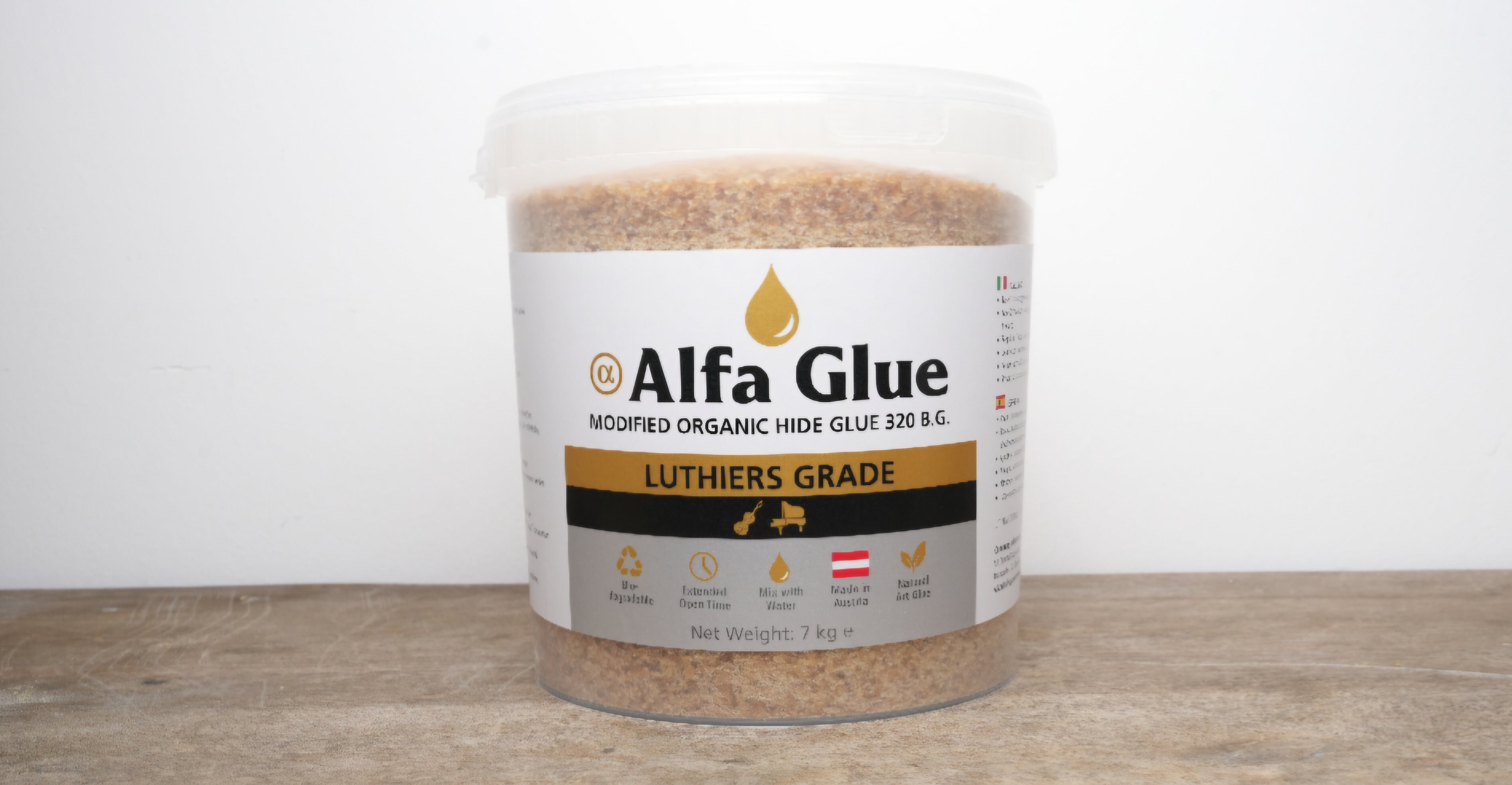 Hide Glue,Organic Animal Glue/ Hautleim/ Technical Gelatine 320 Bloom grade for Luthiers-1kg