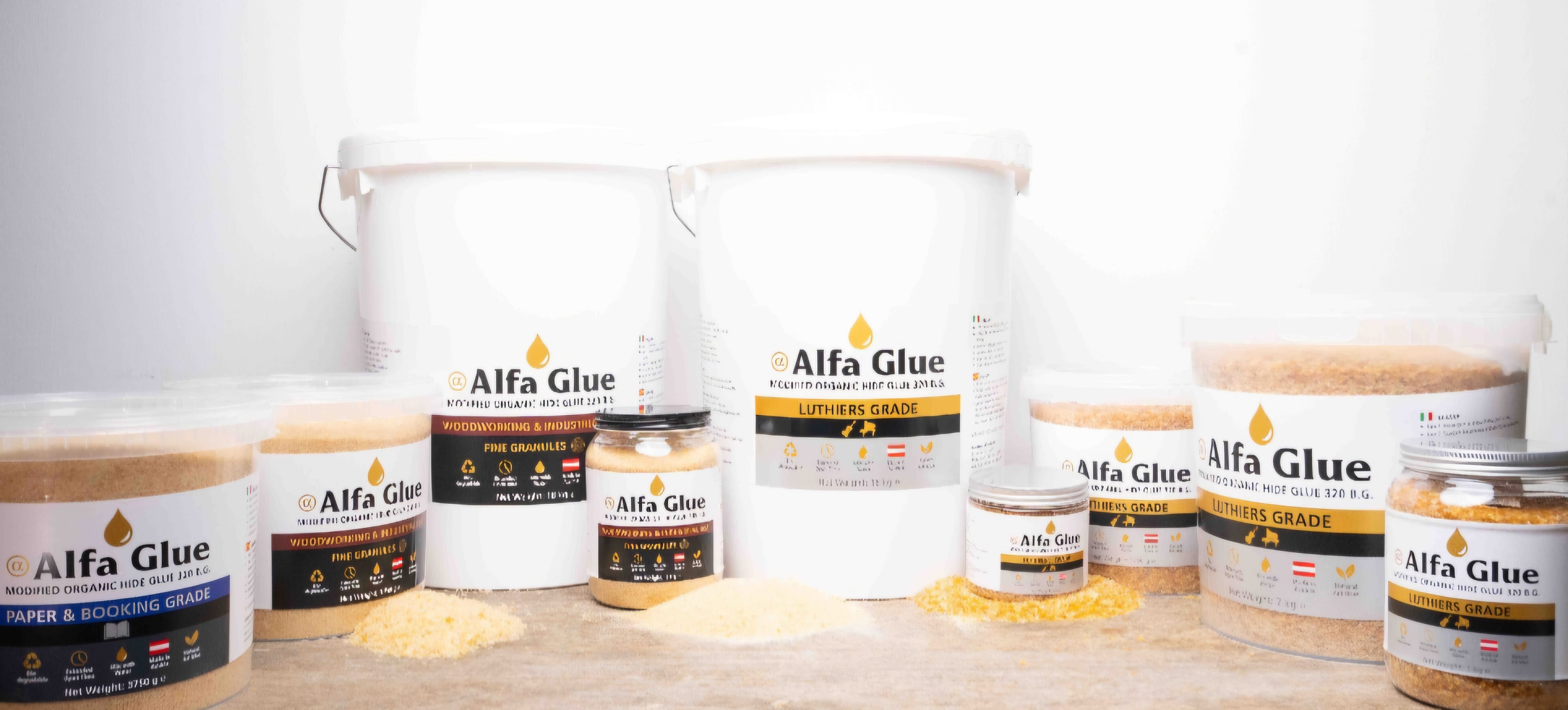 Hide Glue,Organic Animal Glue/ Hautleim/ Technical Gelatine 320 Bloom grade Luthiers (450g)