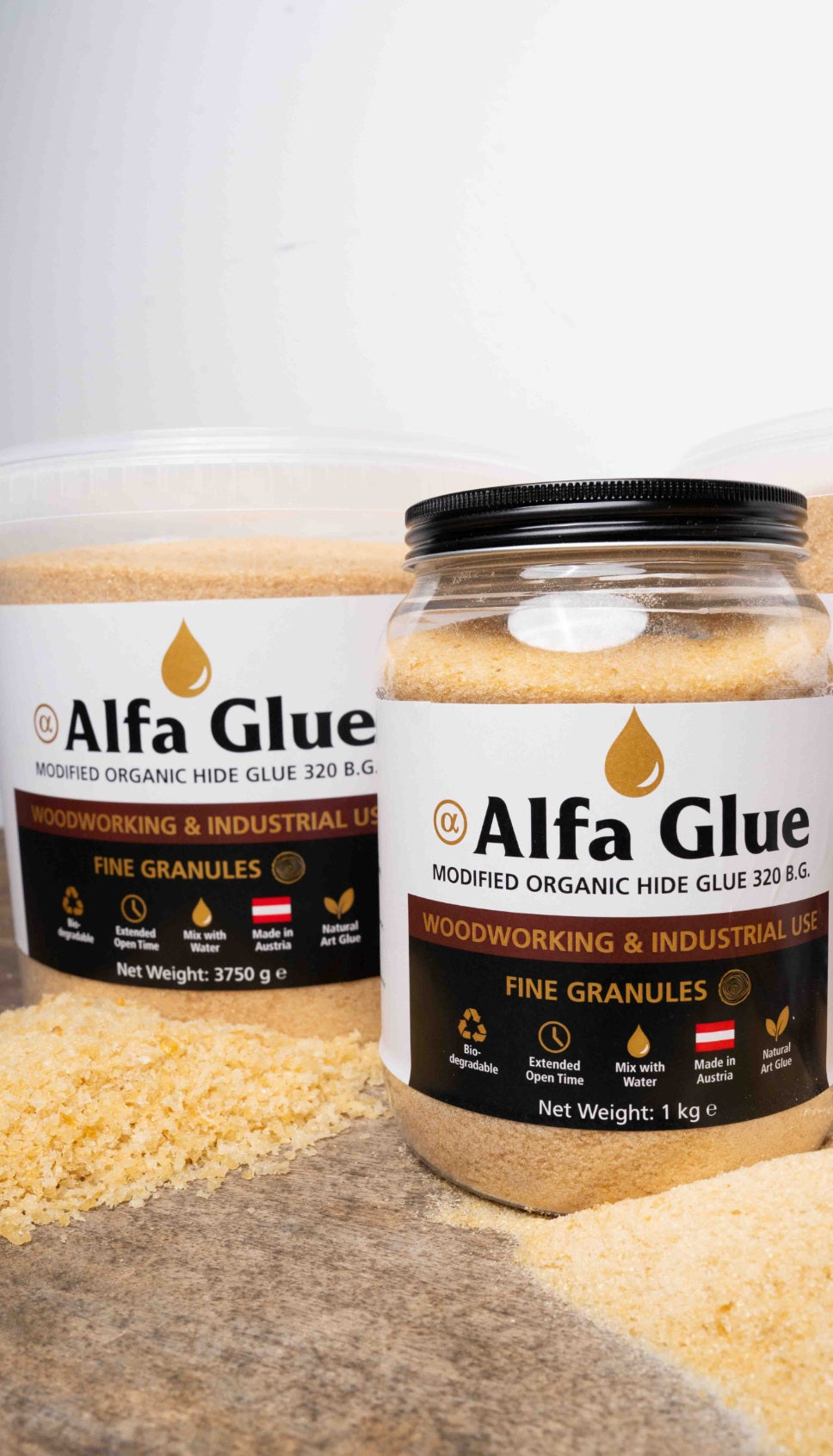 Hide Glue ,Organic Animal Glue/ Hautleim/ Technical Gelatine 320 Bloom grade/Fine-Grain for woodworking