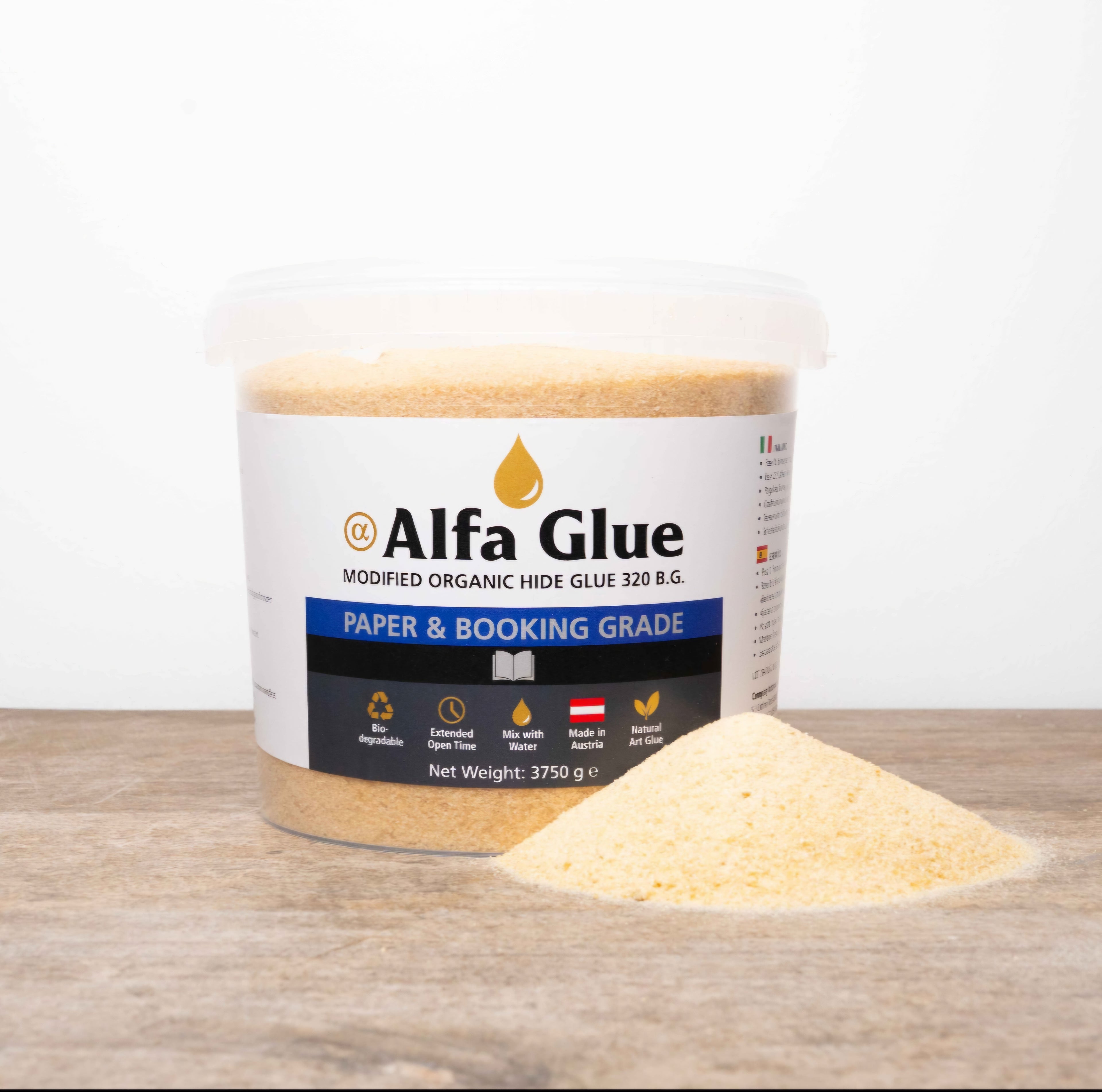 Hide Glue,Organic Animal Glue/ Hautleim/ Technical Gelatine 320 Bloom grade for paper applications and Bookbinding 3.75 kg