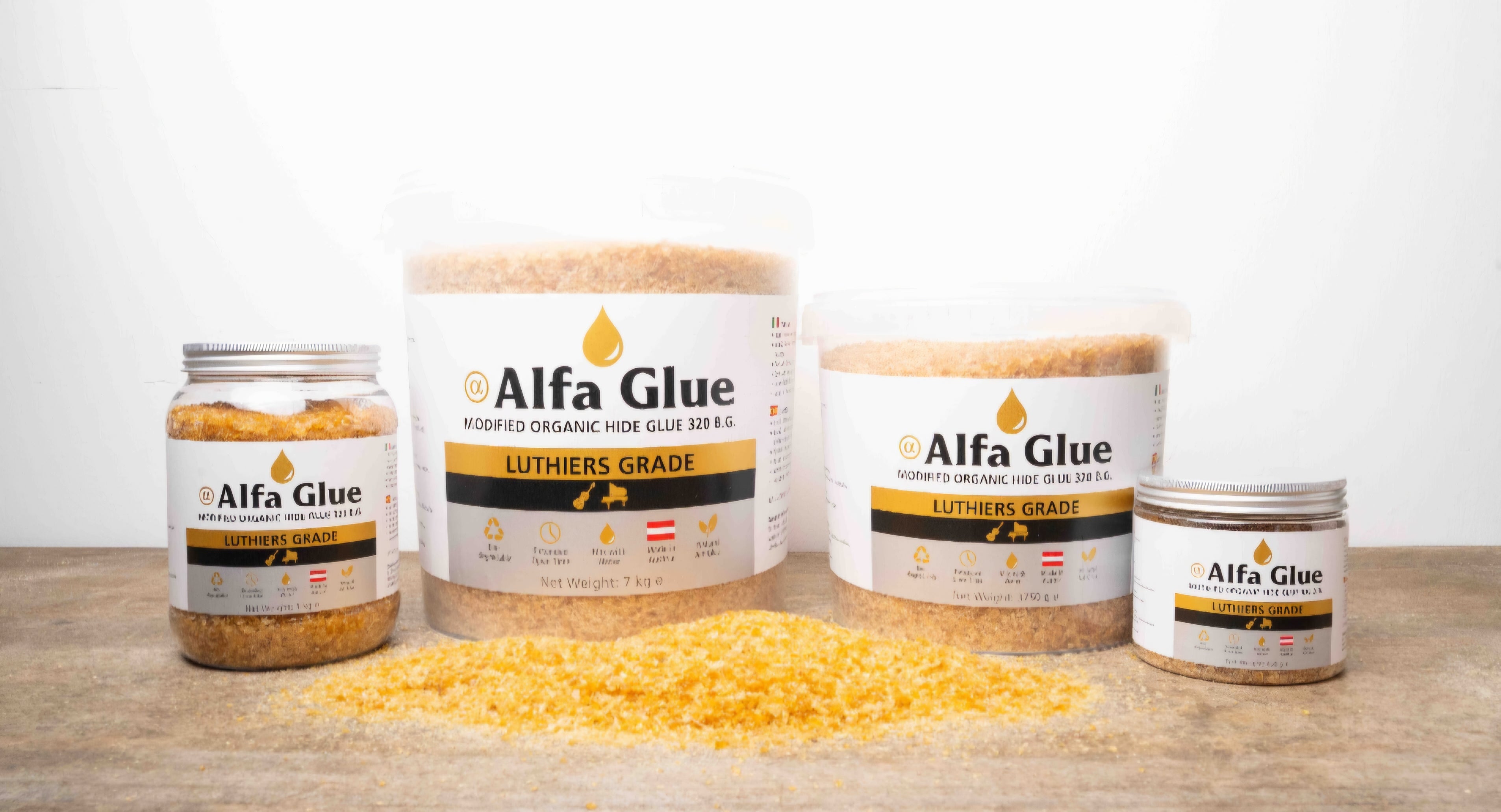 Hide Glue,Organic Animal Glue/ Hautleim/ Technical Gelatine 320 Bloom grade Luthiers (450g)