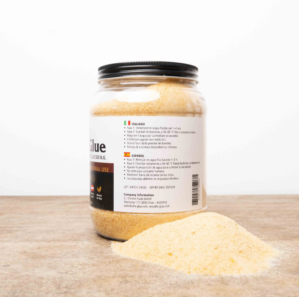 Hide Glue ,Organic Animal Glue/ Hautleim/ Technical Gelatine 320 Bloom grade/Fine-Grain for woodworking