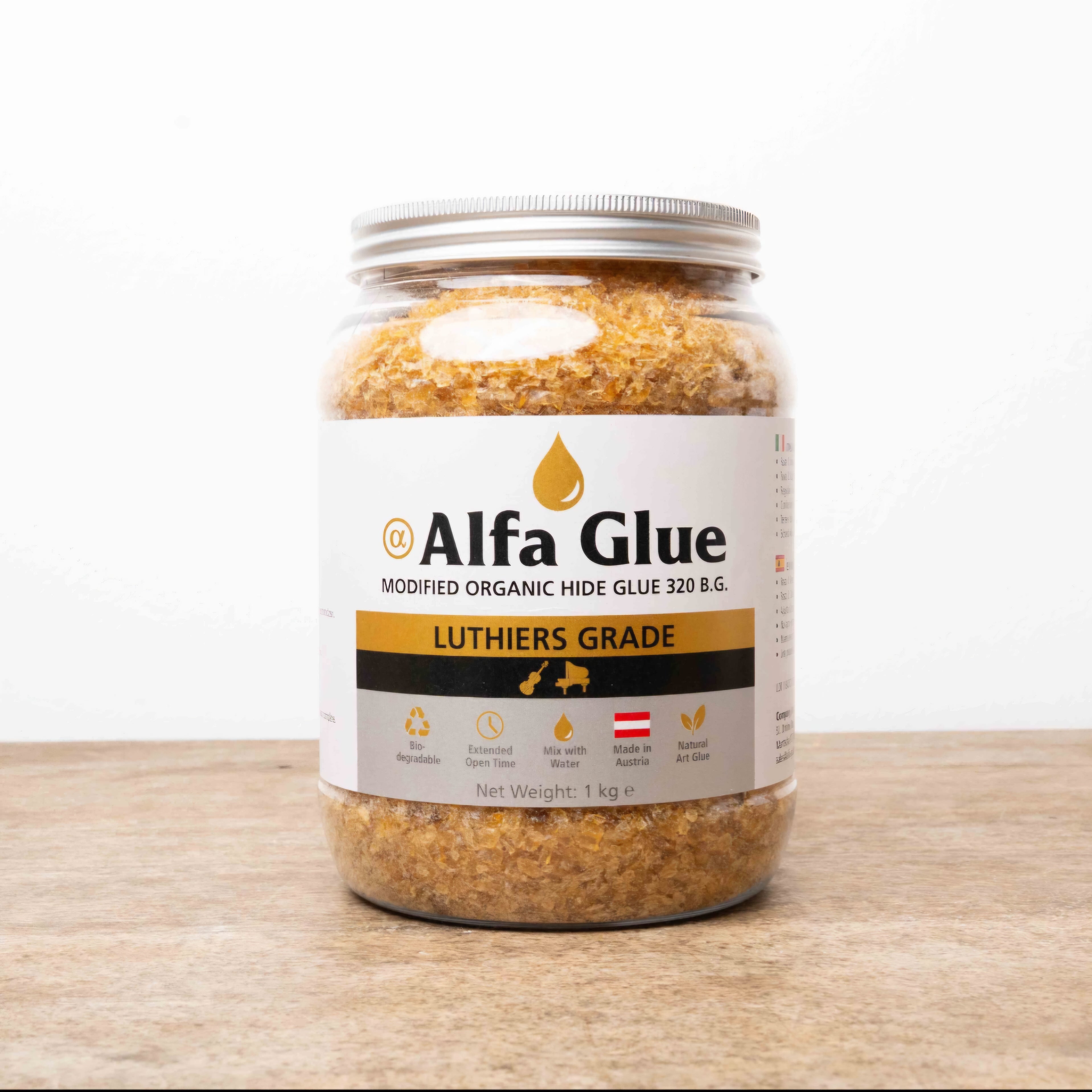 Hide Glue,Organic Animal Glue/ Hautleim/ Technical Gelatine 320 Bloom grade Luthiers (450g)